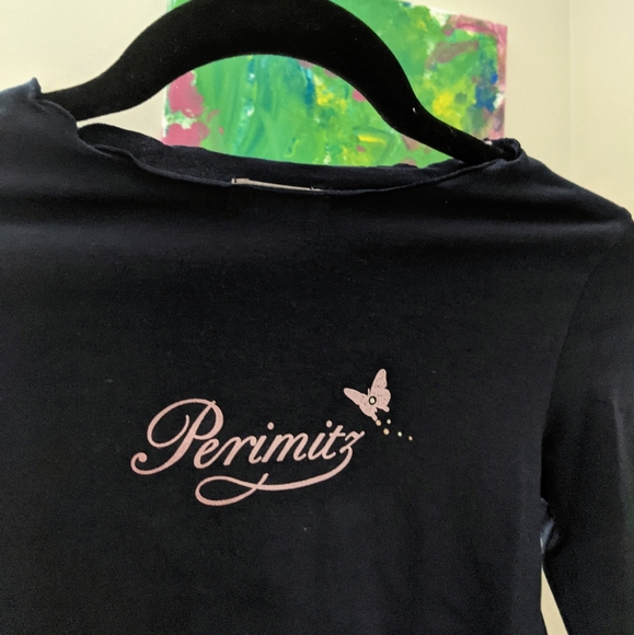 NWOT Girls Navy Scallop Crop Top - Picture 3 of 13